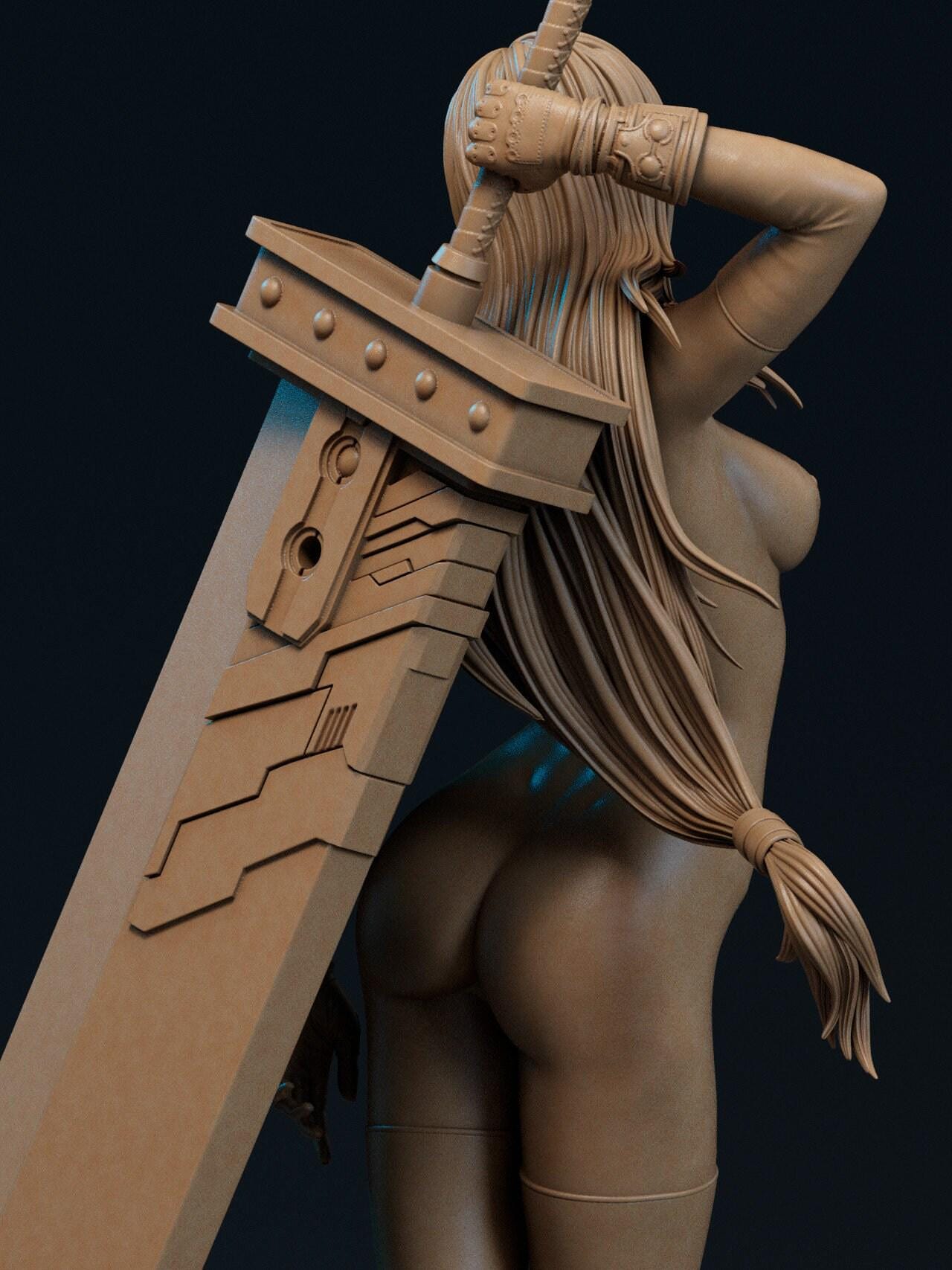 Tifa 3D Print Collectible Statue - painted Pin Up Figurine - Perfect Gift for Painters, Men & Women - NSFW