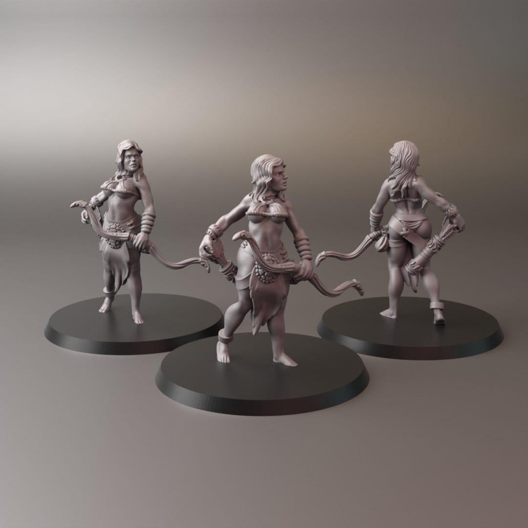 Amazon 2 3D Print Collectible Resin Miniature dnd Pathfinder ttrpg wargames d20 rpg 28mm 32mm 35mm 40mm 54mm 75mm dungeons and dragons