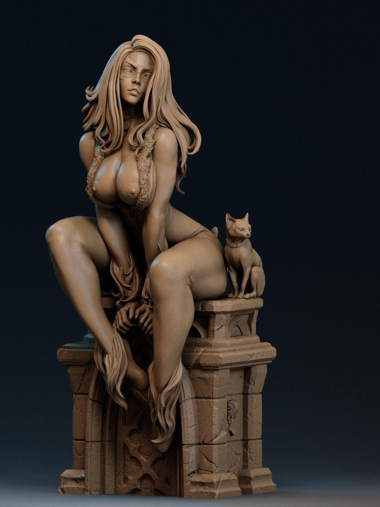 Black Cat: Seductive 3D Print Collectible Statue - NSFW Marvel Fanart