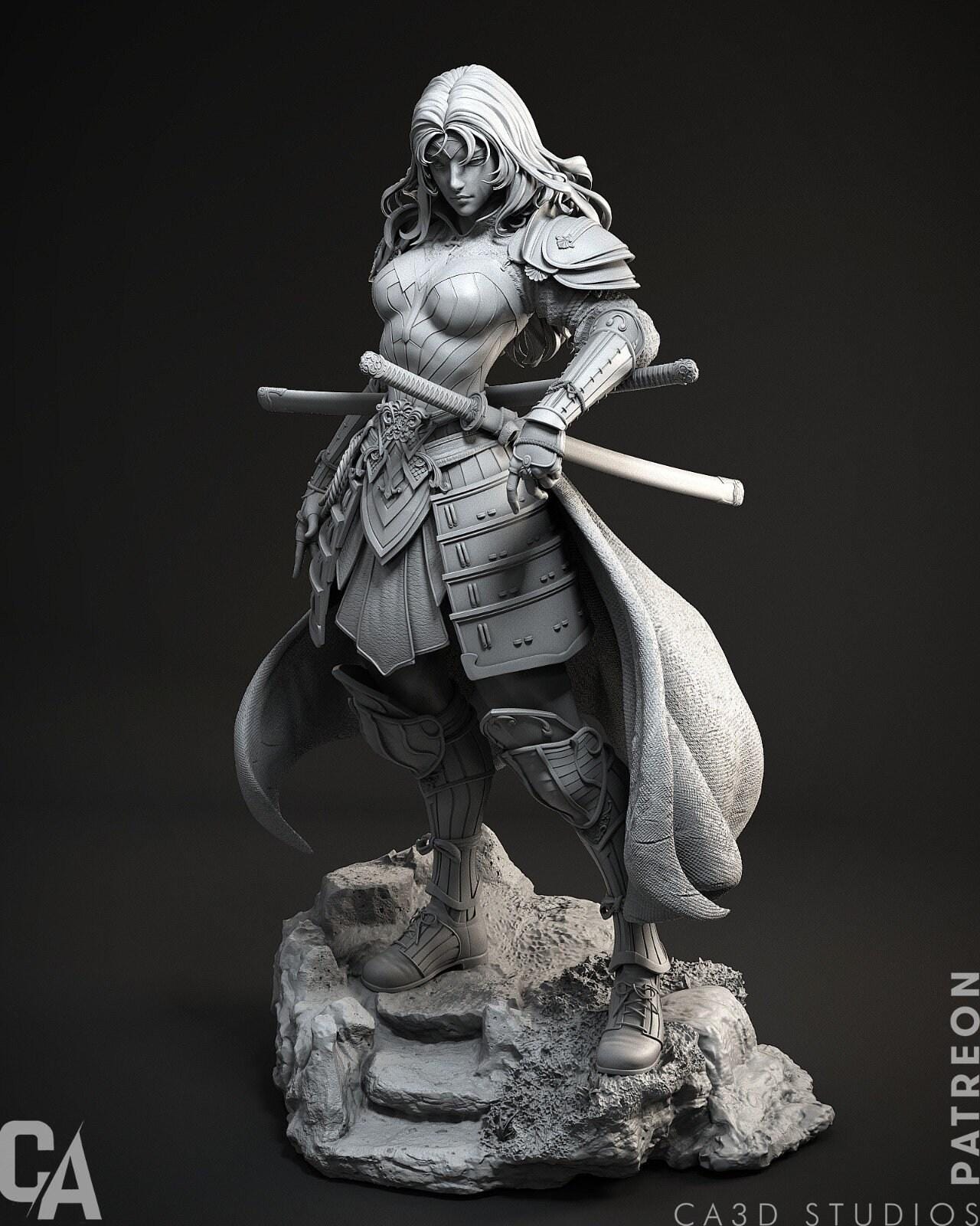 Unleash the Warrior: Exquisite Samurai Wonder Woman Statue – Premium DC Comics Collectible Figure