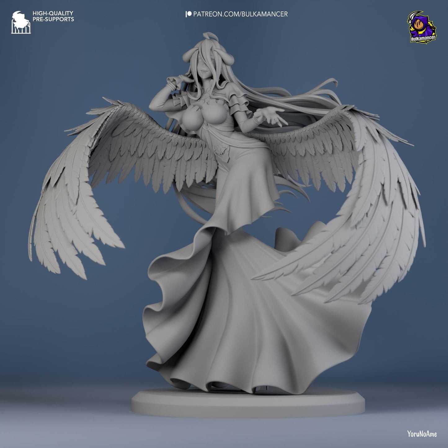 a white statue of a woman with wings