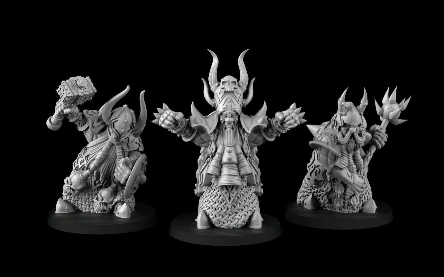 Chaos Dwarfs 3D Print Collectible Resin Miniature dnd Pathfinder ttrpg wargames d20 rpg dungeons and dragons
