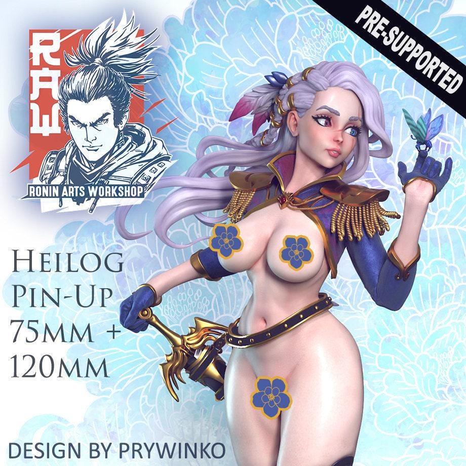 Pinup Heilog NSFW 3D Printed Statue – Mature Fantasy Knight Resin Collectible, Made to Order for Adult Collectors & Fans