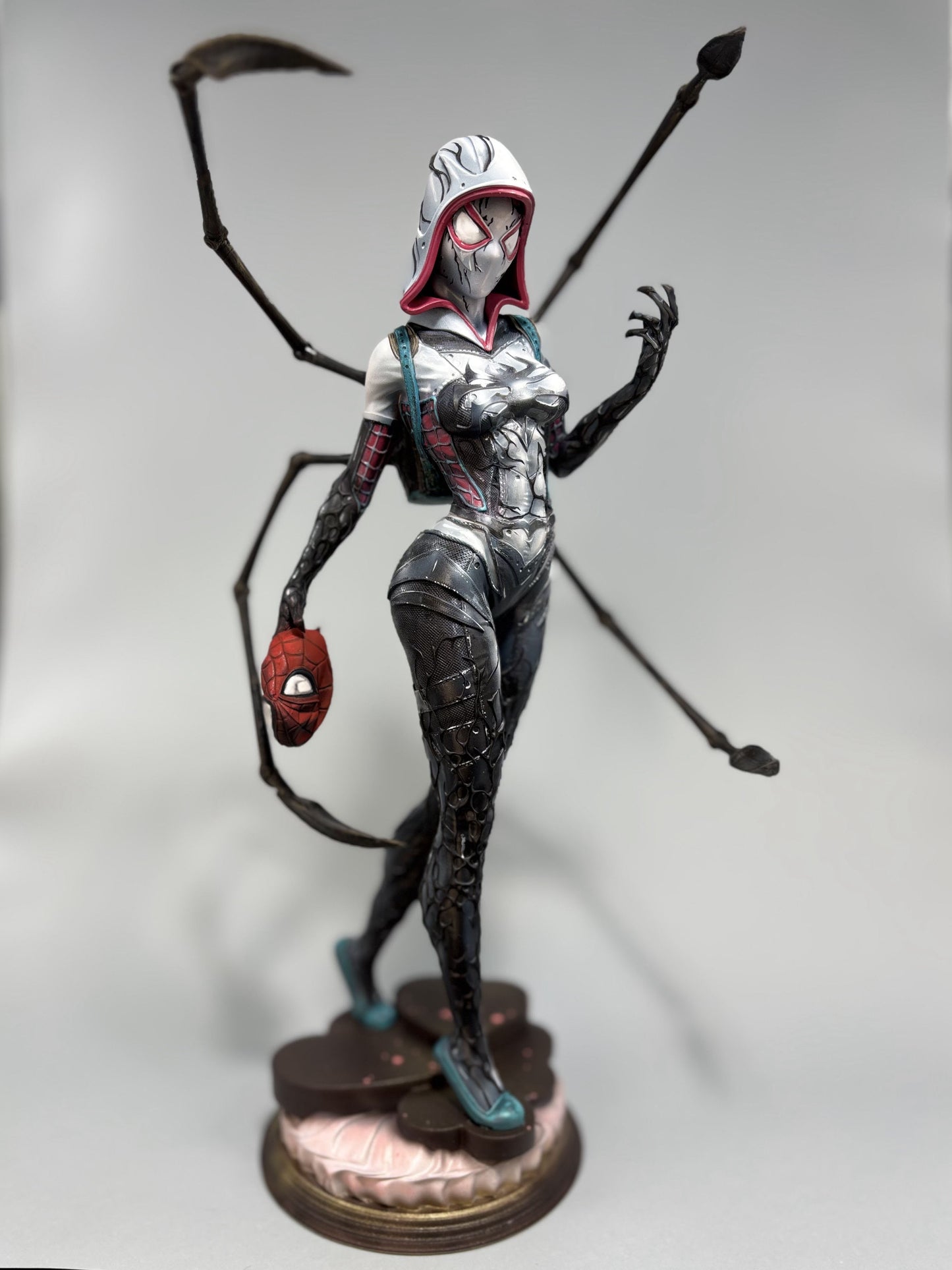 Stunning Gwenom 3D Printed Statue: Venomized Spider-Gwen Fan Art Collectible Figure from the Spider-Verse