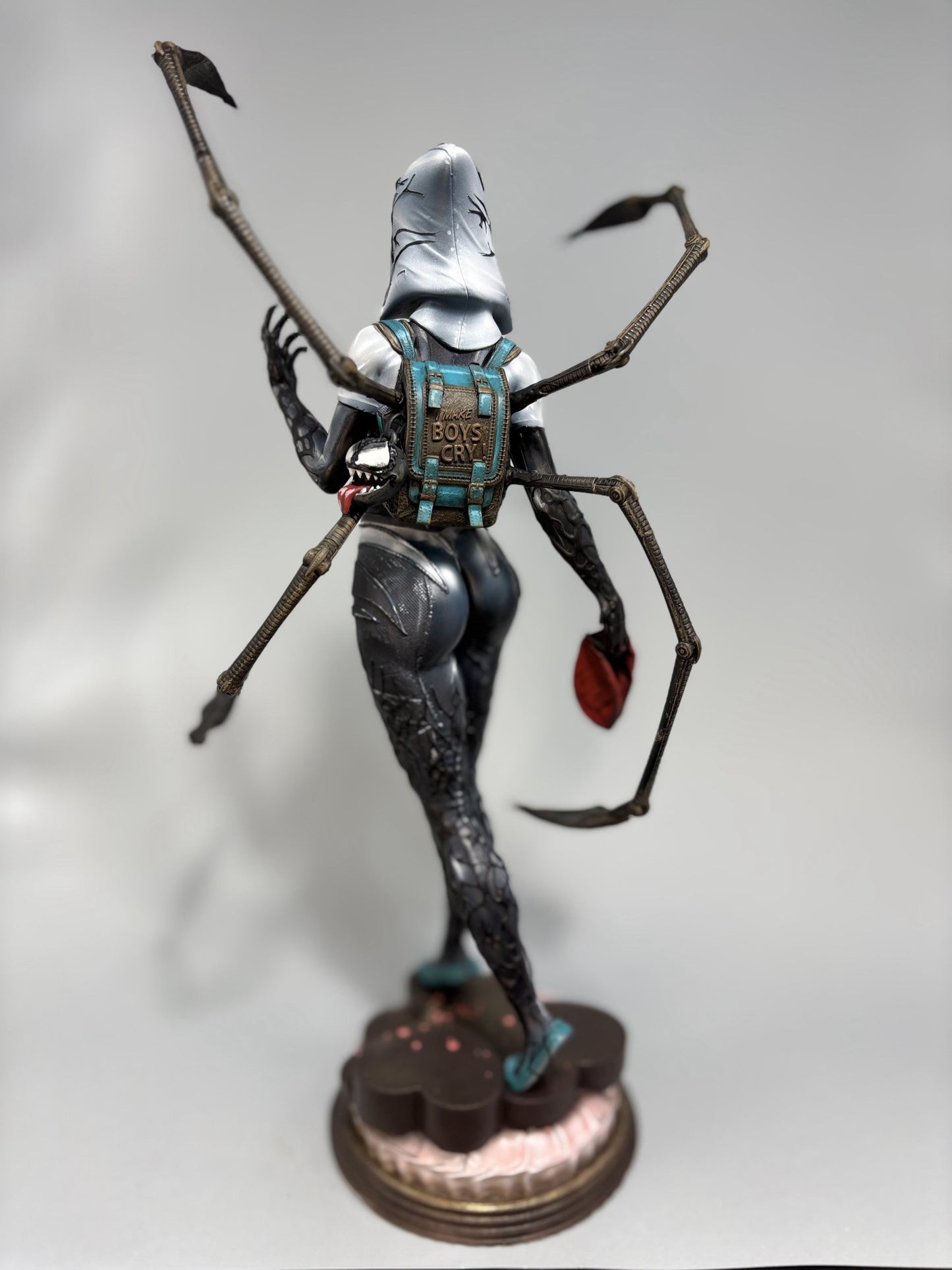Stunning Gwenom 3D Printed Statue: Venomized Spider-Gwen Fan Art Collectible Figure from the Spider-Verse