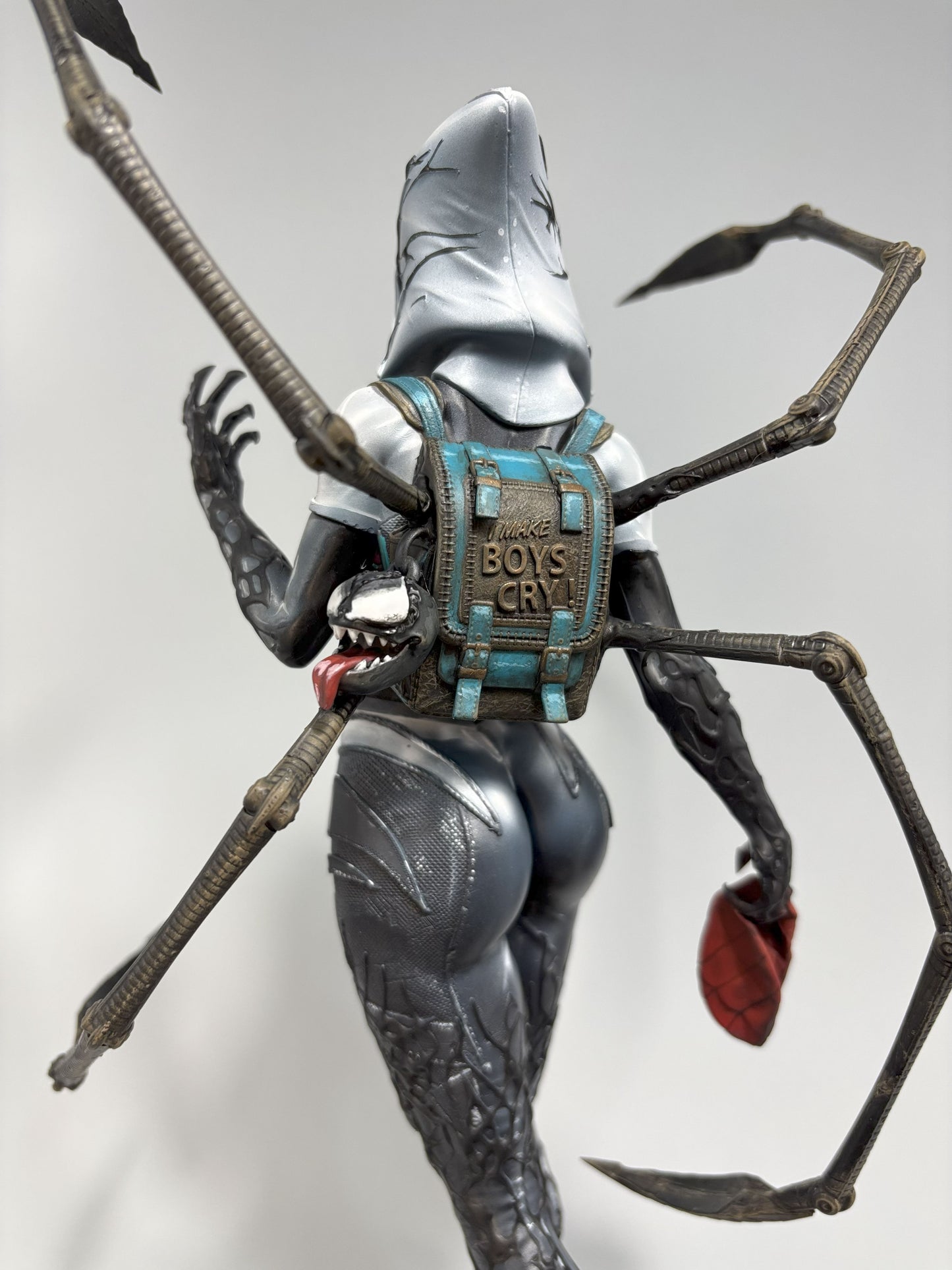 Stunning Gwenom 3D Printed Statue: Venomized Spider-Gwen Fan Art Collectible Figure from the Spider-Verse