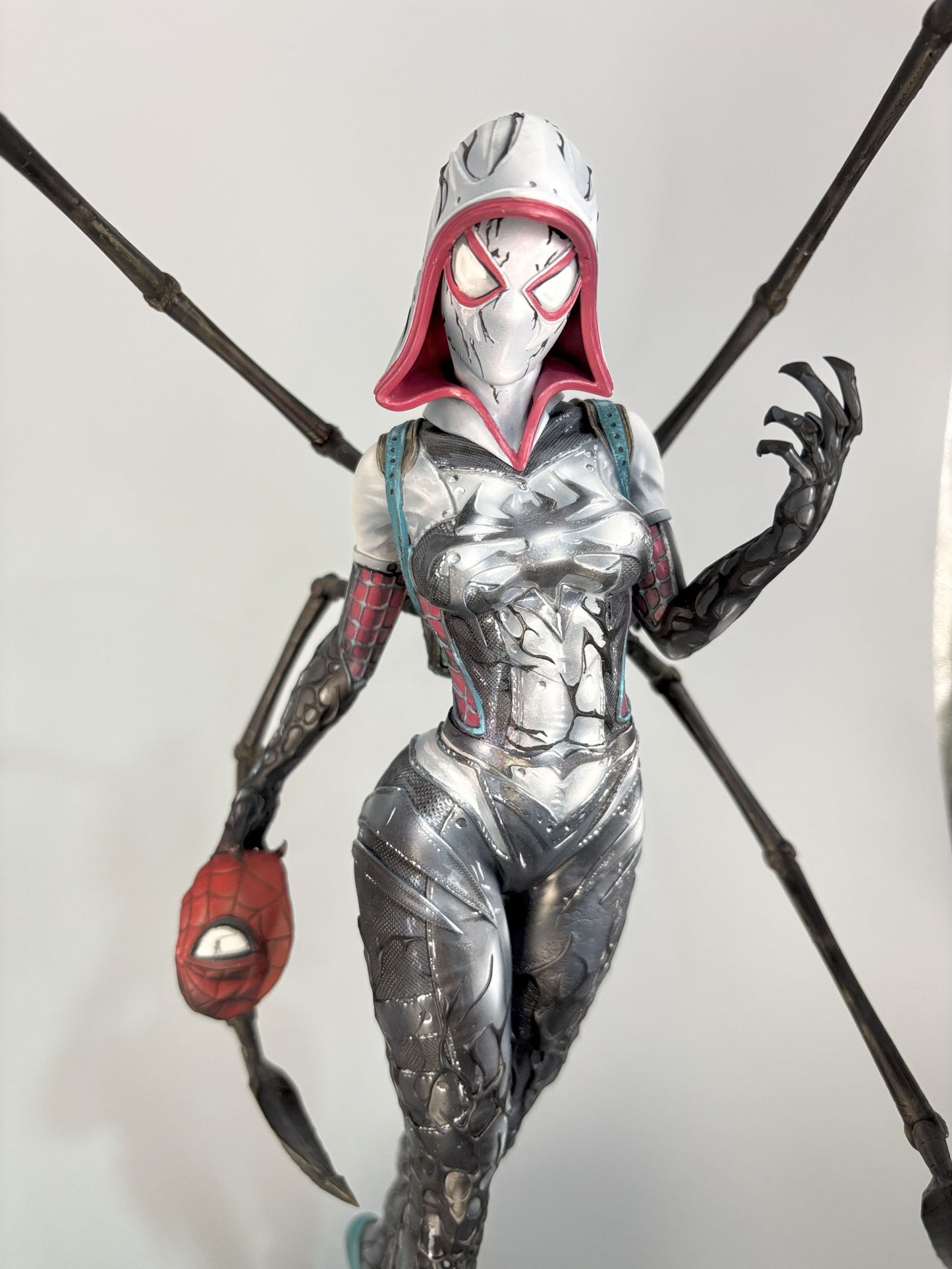 Stunning Gwenom 3D Printed Statue: Venomized Spider-Gwen Fan Art Collectible Figure from the Spider-Verse