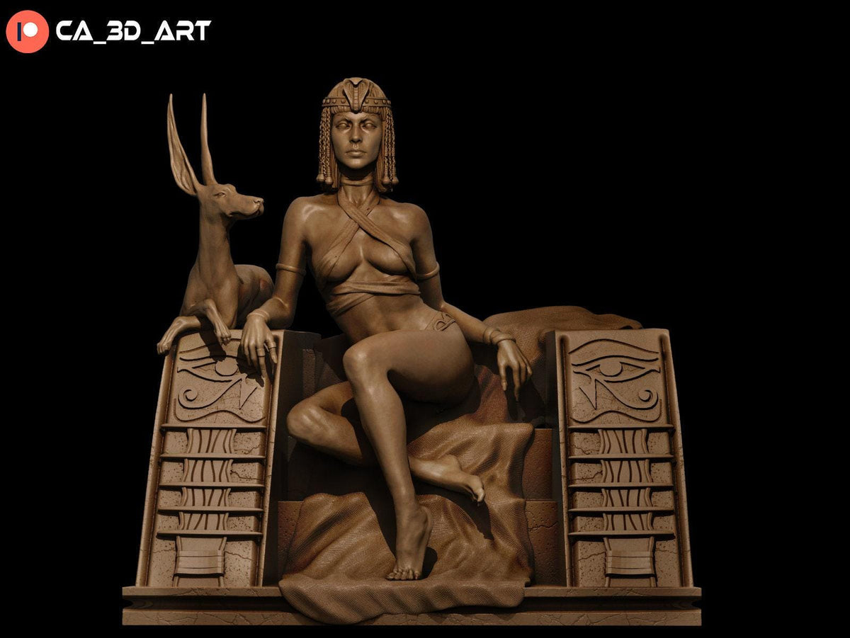 Cleopatra NSFW 3D Printed Statue – Mature Historical Pin-Up Resin Collectible, Made to Order for Adult Collectors & Fans