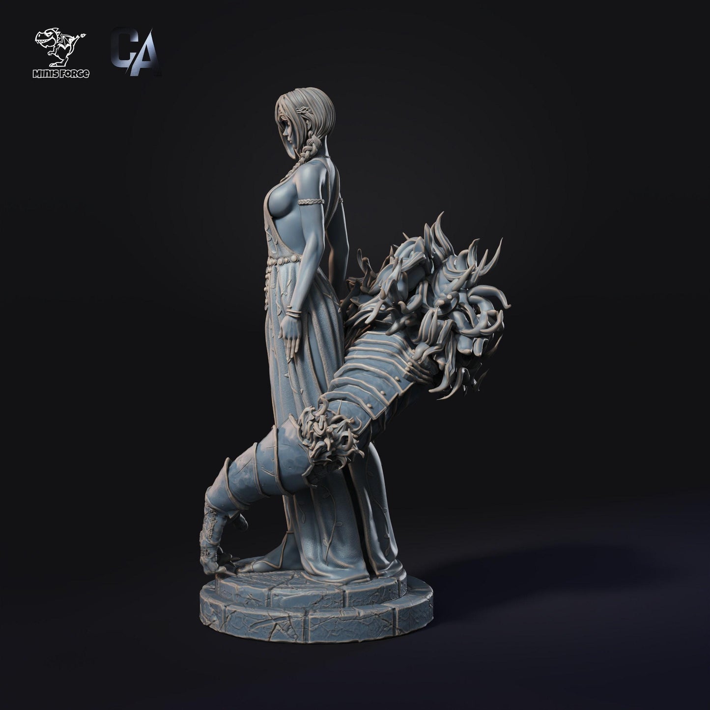 Stunning Marika 3D Printed Statue: Elden Ring Fan Art Collectible - Highly Detailed Queen Marika Figure for Gamers