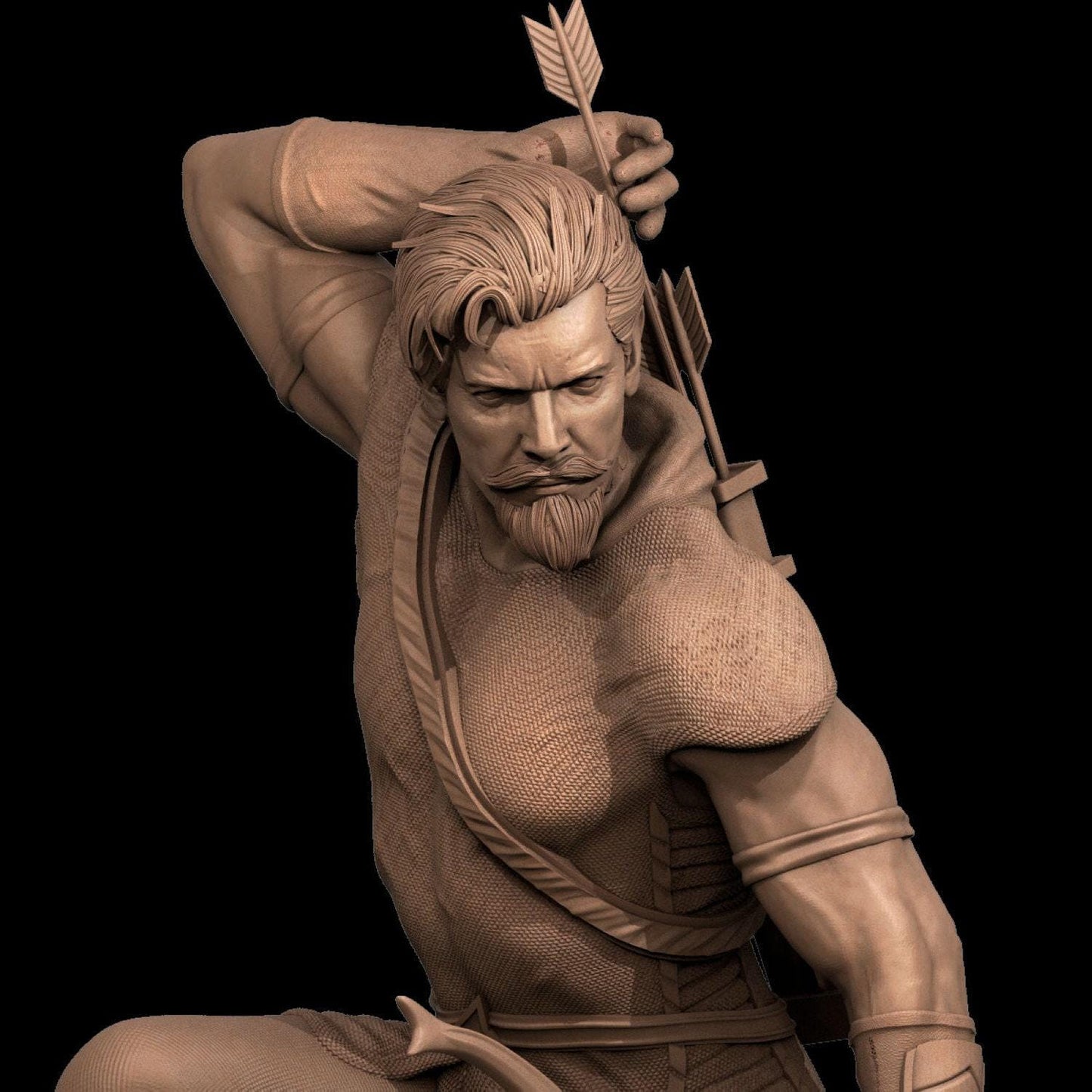 Dynamic Green Arrow Collectible 3D Printed Resin Figure: Premium DC Comics Superhero Statue for Fans