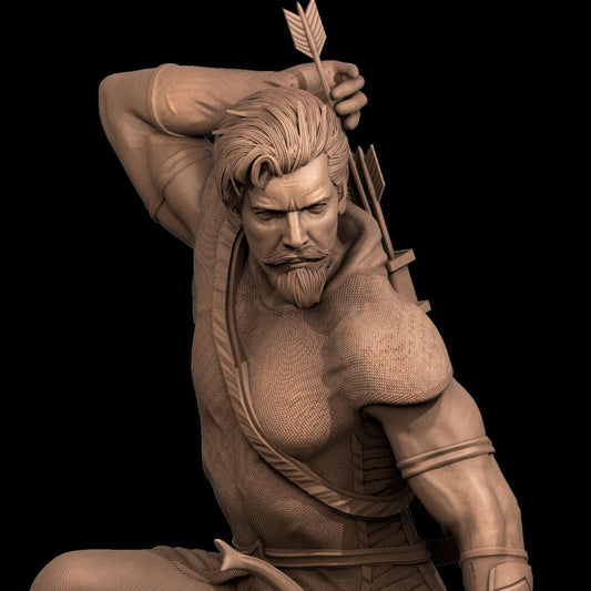 Dynamic Green Arrow Collectible 3D Printed Resin Figure: Premium DC Comics Superhero Statue for Fans