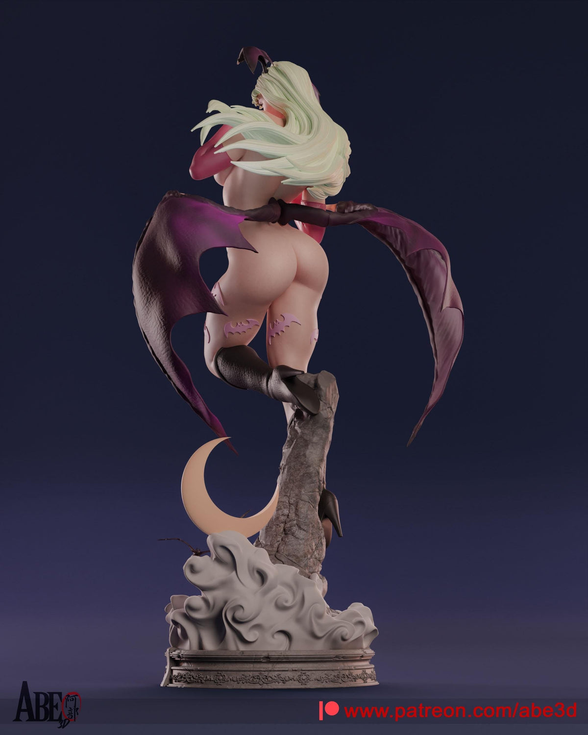 Morrigan NSFW 3D Printed Statue – Mature Darkstalkers Succubus Resin Collectible, Made to Order for Adult Collectors
