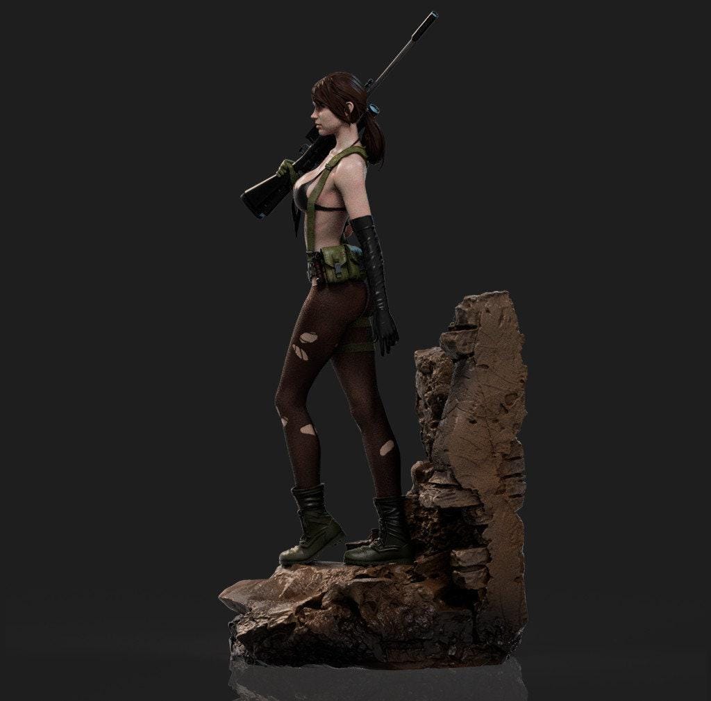 Quiet Metal Gear NSFW 3D Printed Statue – Mature Military Sci-Fi Resin Collectible, Made to Order for Adult Collectors
