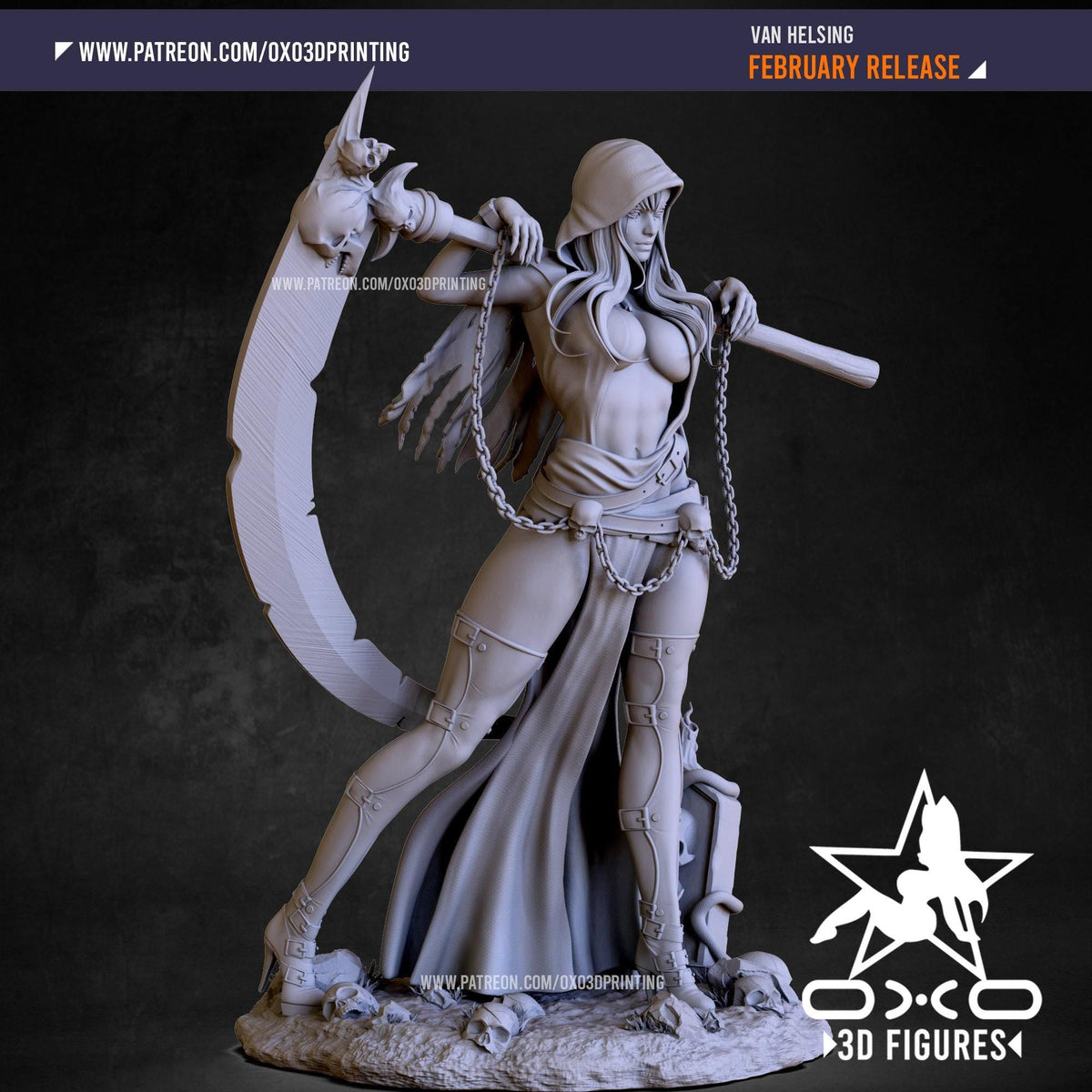 Van Helsing NSFW 3D Printed Statue – Mature Horror Resin Collectible, Made to Order for Adult Collectors and Hobbyists