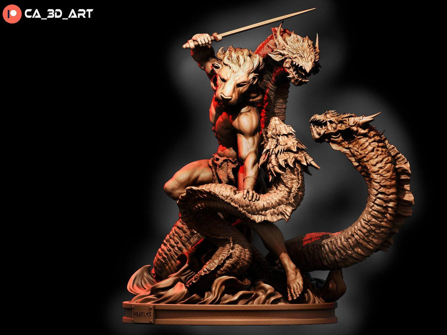 Mythic Might: Hercules Collectible 3D Printed Resin Miniature – Greek Hero