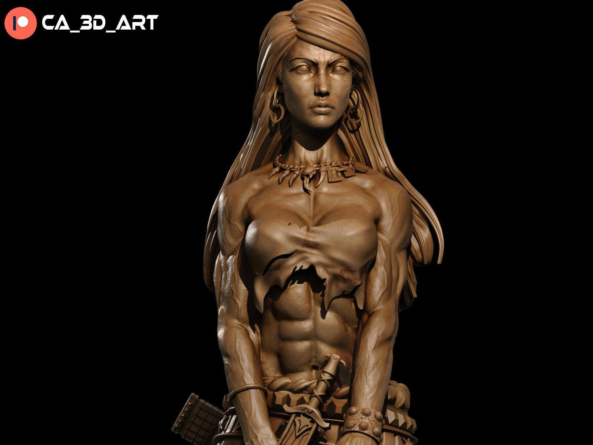 Female Conan NSFW 3D Printed Statue – Mature Hyborian Barbarian Resin Collectible, Made to Order for Adult Collectors
