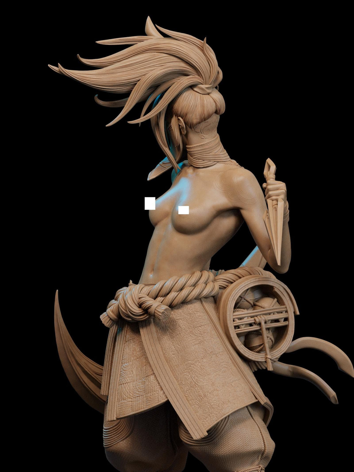 Akali NSFW 3D Printed Statue – Mature LoL Ninja Assassin Resin Collectible, Made to Order for Adult Collectors & Fans