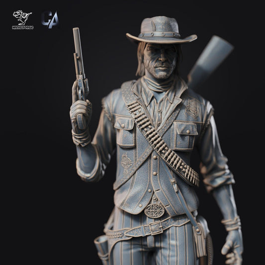 ohn Marston RDR2 3D-Printed Collectible Figure - Iconic Red Dead Redemption 2 Western Outlaw