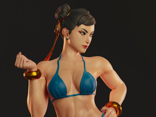 Chun Li 3D Printed Miniature Statue: Street Fighter Icon Collectible