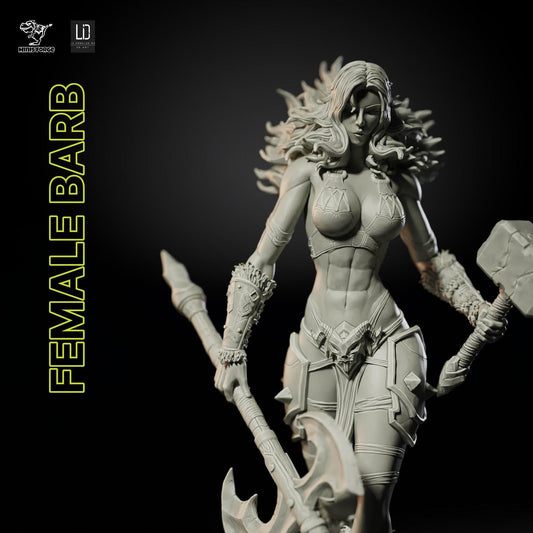 Barbarian Female Warrior Collectible Miniature Dnd miniatures, Hero quest figure, Miniature painting, Wargame miniatures