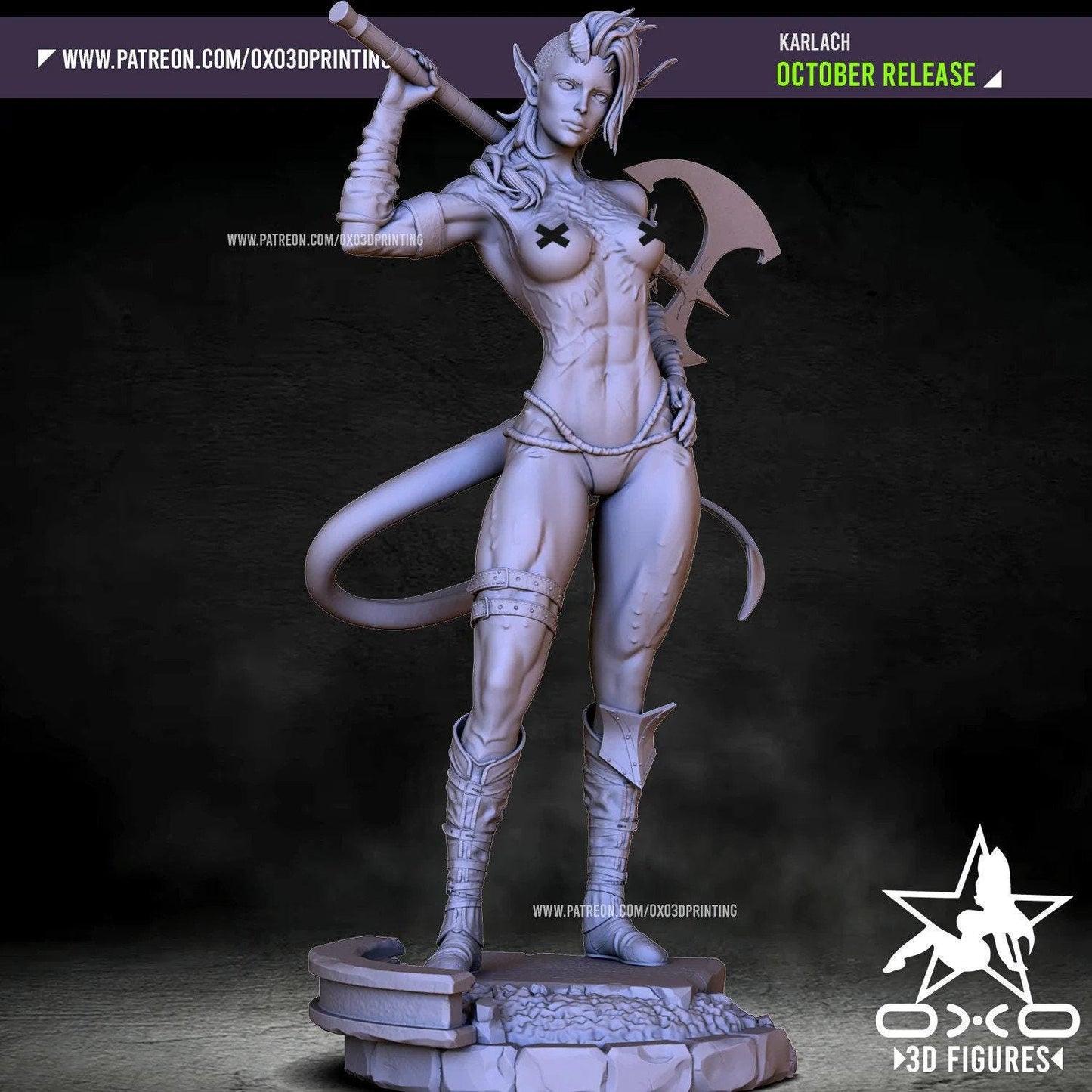 Karlach: Fiery 3D Print Collectible Statue - NSFW Baldur's Gate 3 Fanart