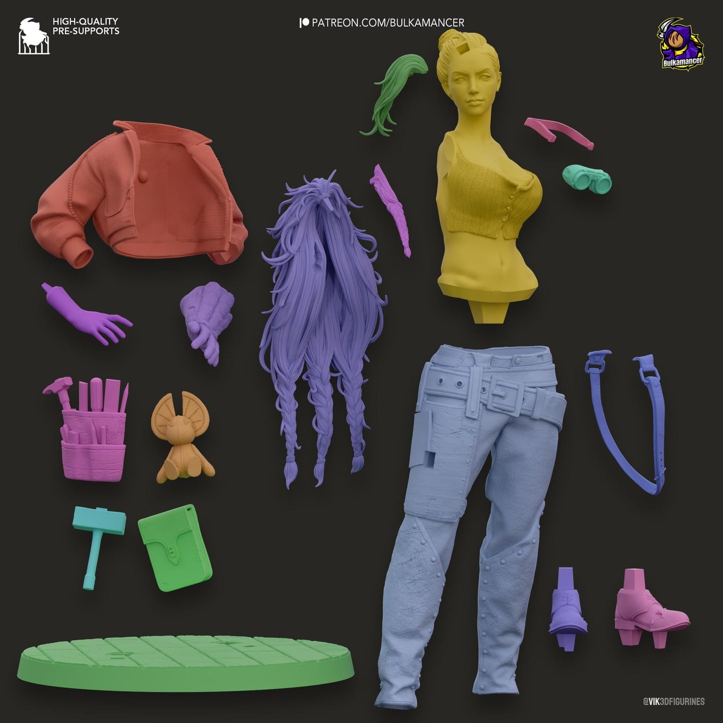 a group of toys that are sitting on a table