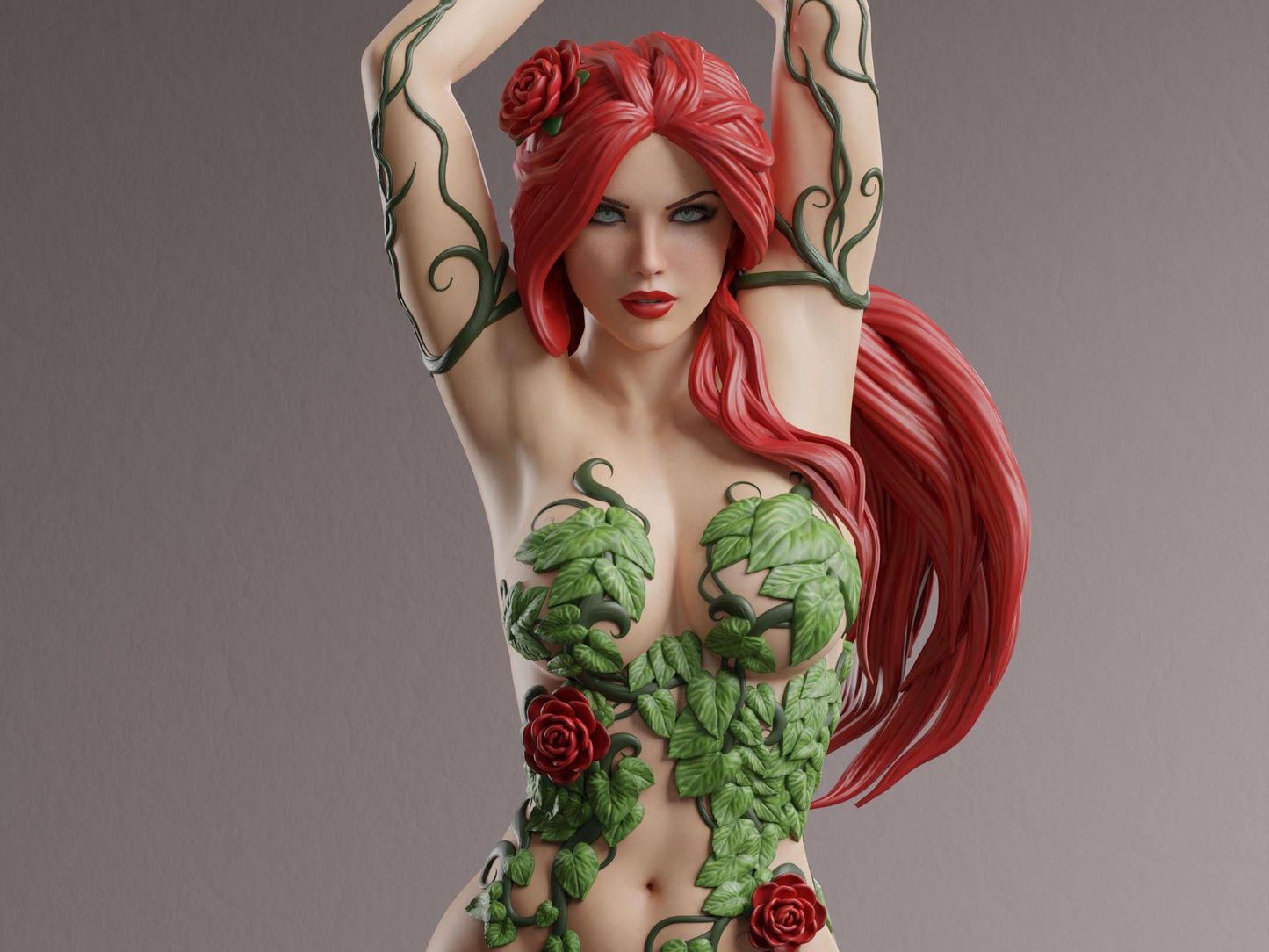 Poison Ivy 3D Printed Collectible Statue: Exquisite NSFW DC Anti-Heroine Figure for Adult Fans!