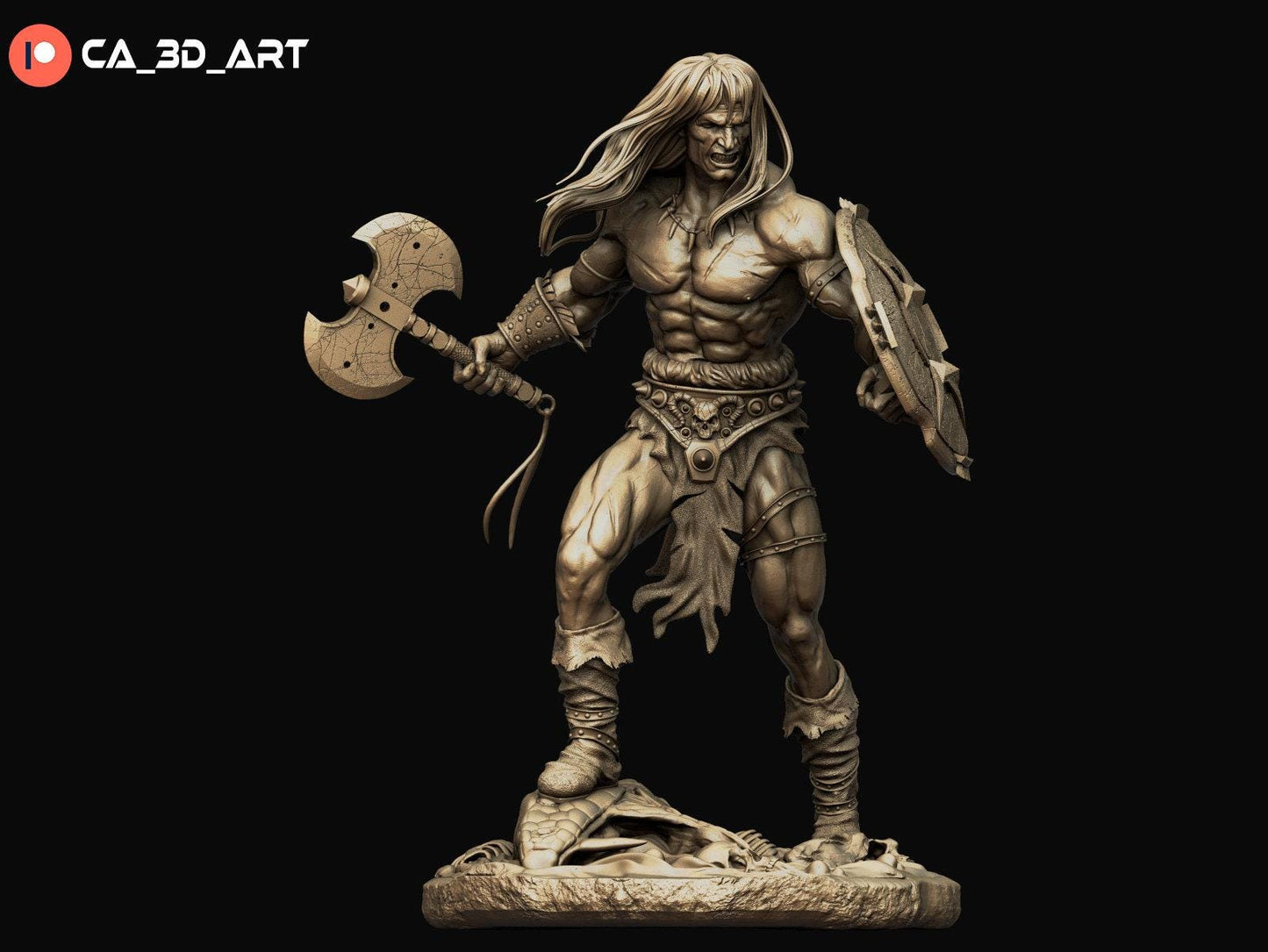 Mighty Conan The Barbarian 3D Printed Collectible Statue – Premium Fantasy Warrior Figure