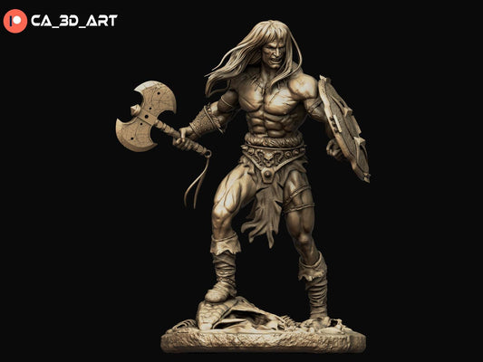 Mighty Conan The Barbarian 3D Printed Collectible Statue – Premium Fantasy Warrior Figure
