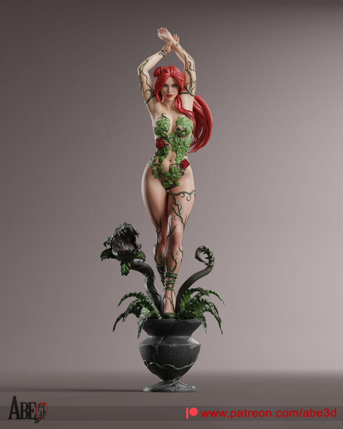 Poison Ivy NSFW 3D Printed Statue – Mature DC Anti-Heroine Resin Collectible, Made to Order for Adult Collectors & Fans