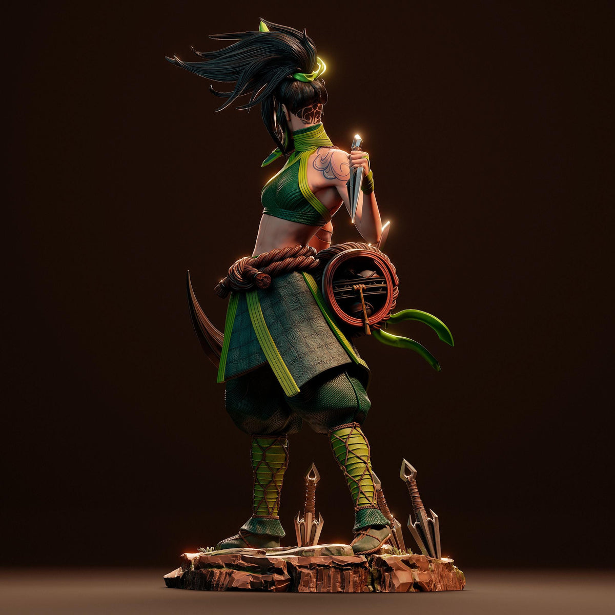 Akali NSFW 3D Printed Statue – Mature LoL Ninja Assassin Resin Collectible, Made to Order for Adult Collectors & Fans