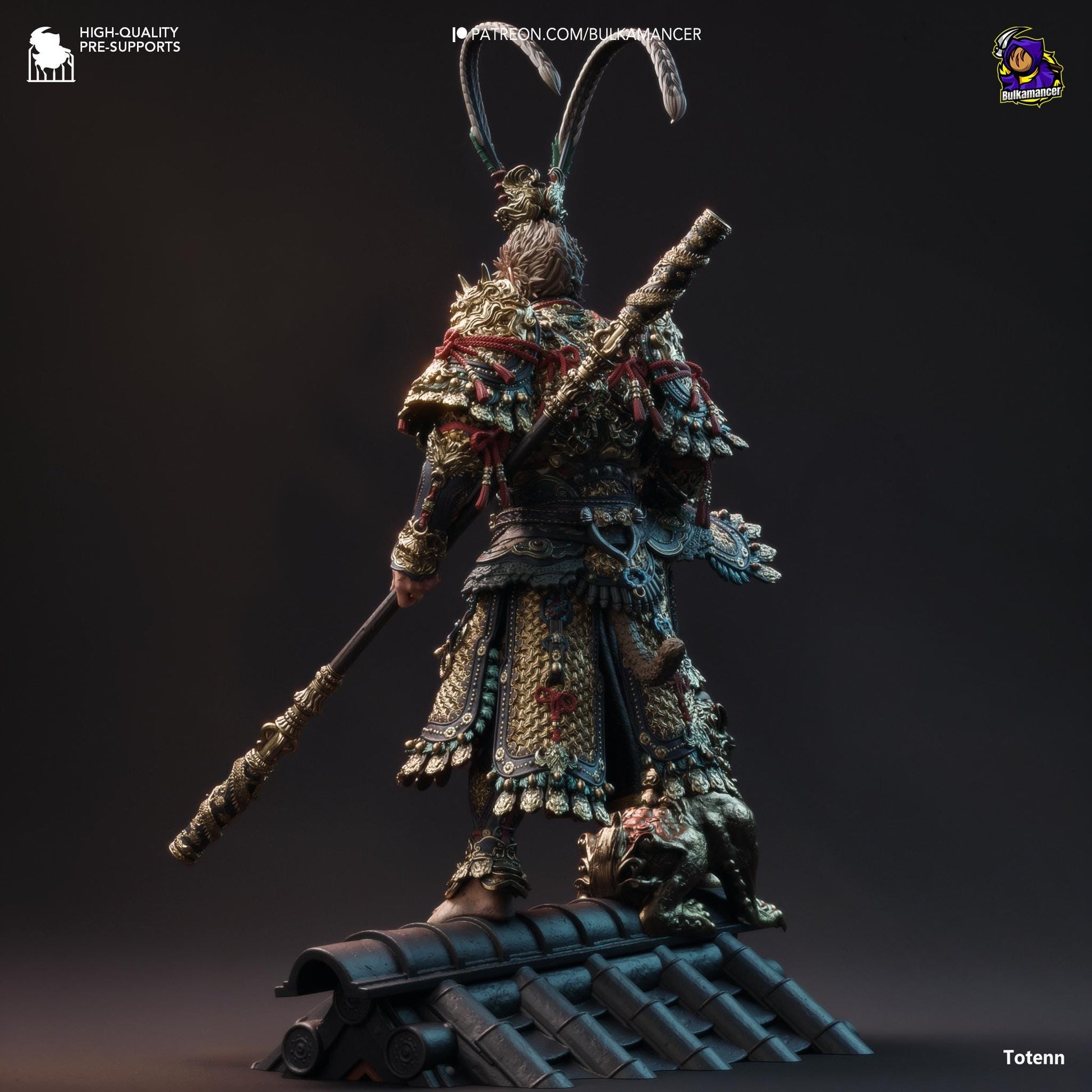 a statue of a man with a sword and armor
