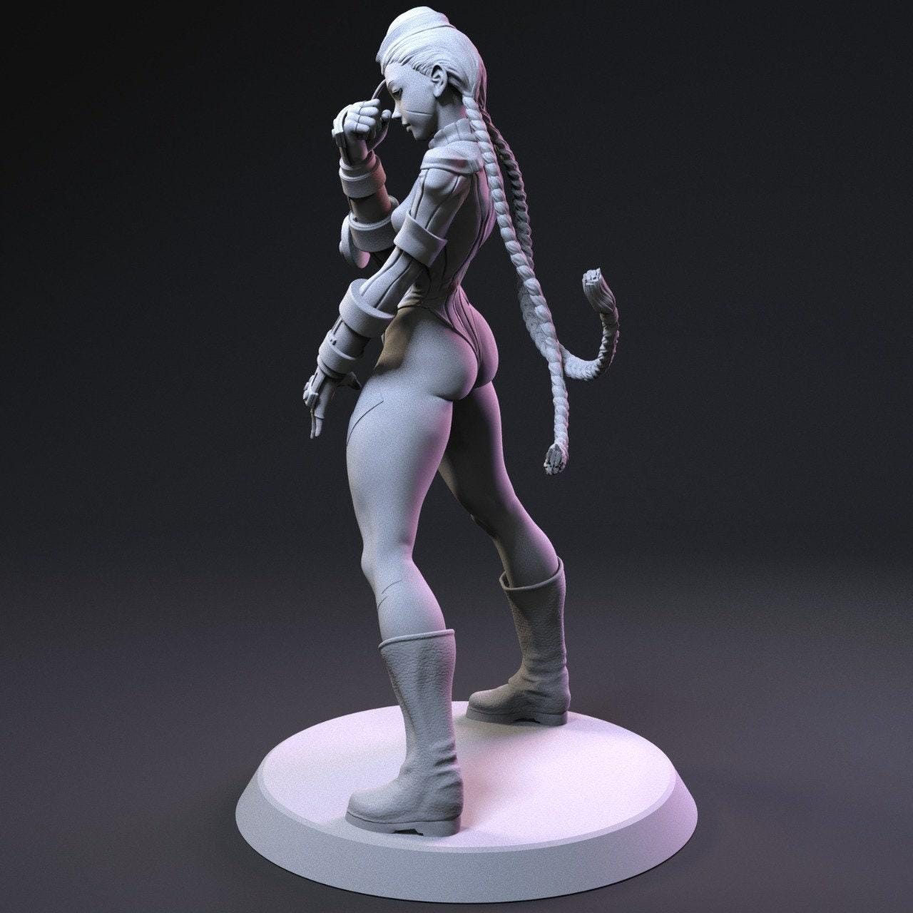 Street Fighter Powerhouse: Cammy 3D Print Fanart Collectible – Iconic Figure (NSFW)