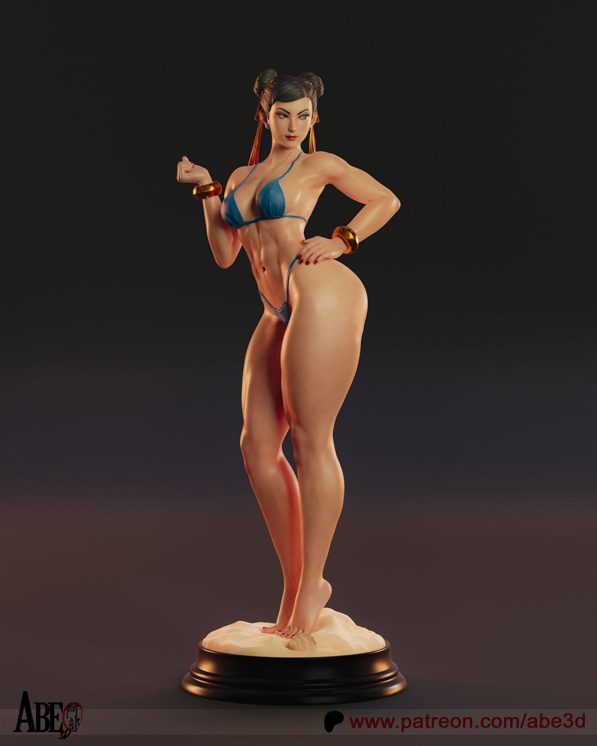 Chun Li NSFW 3D Printed Statue – Mature Street Fighter Icon Resin Collectible, Made to Order for Adult Collectors & Fans