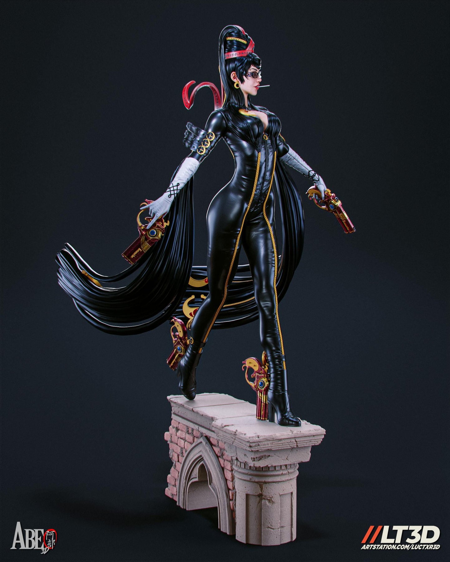 Bayonetta Hand-Painted 3D Resin Statue - Ready-to-Display Mystic Siren, Umbra Witch Art, Bayonetta Series Collectible, Scsle 1:10