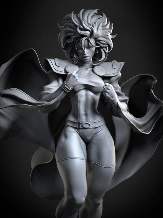 Storm NSFW 3D Printed Statue – Mature Superhero Resin Collectible, Made to Order for Adult Collectors and Hobbyists
