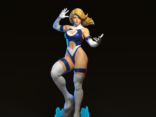 Sue Storm Invisible Woman Hand-Painted 3D Resin Statue: Premium Fantastic Four Collectible. Marvel Superhero Figure Art