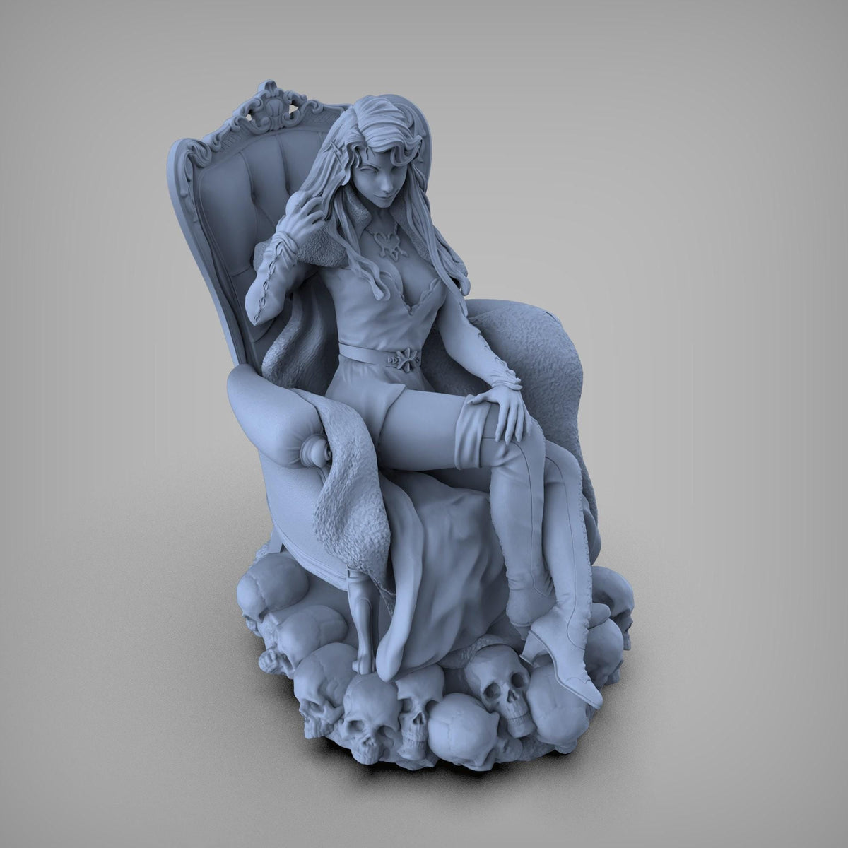 Lenore Gothic Girl NSFW 3D Printed Statue – Mature Gothic Pin-Up Resin Collectible, Made to Order for Adult Collectors