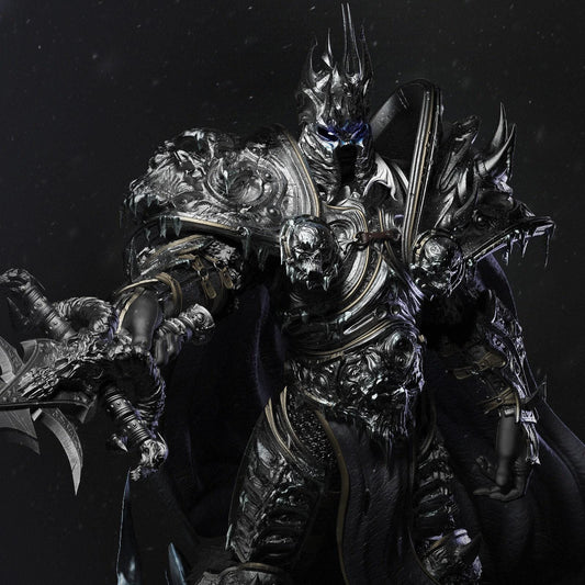 Epic Lich King 3D Printed Statue: World of Warcraft Collectible - Detailed Arthas Menethil Figure with Frostmourne