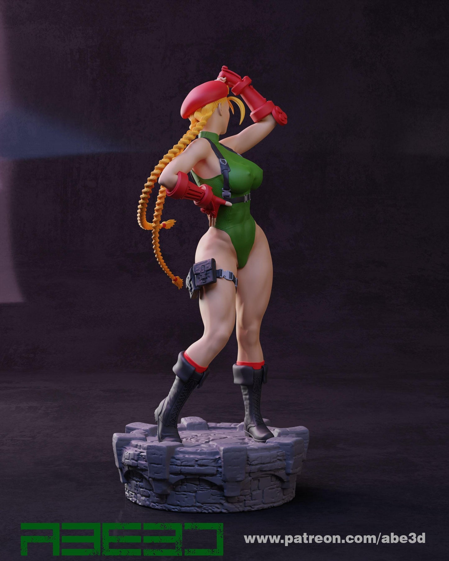 Cammy Fanart 3D Print Collectible Resin Statue: Dynamic Fighter Figure with Optional NSFW Variant!