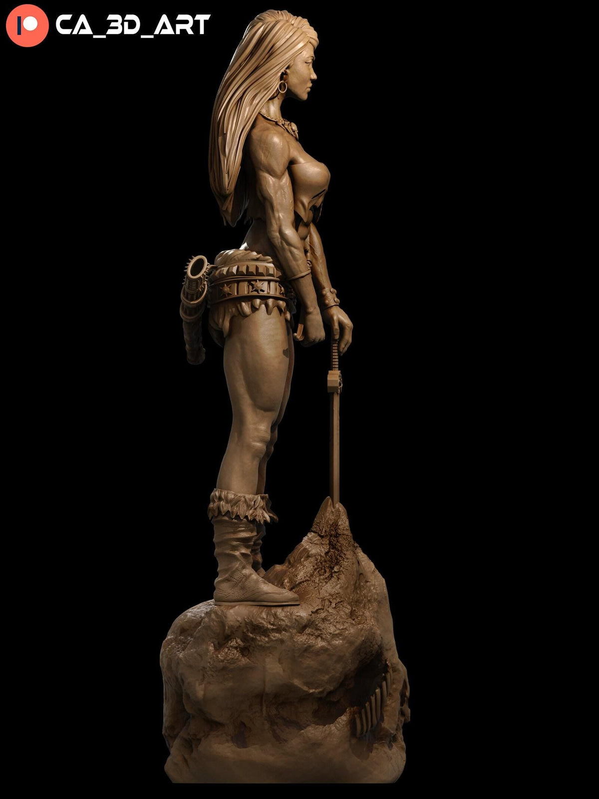 Female Conan NSFW 3D Printed Statue – Mature Hyborian Barbarian Resin Collectible, Made to Order for Adult Collectors