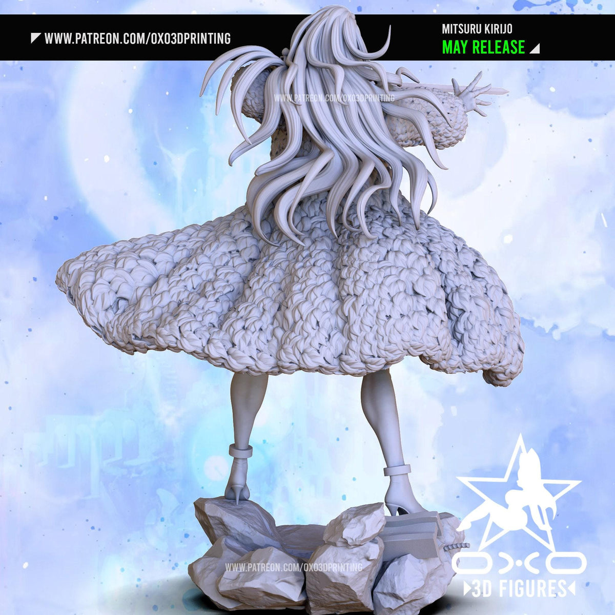 Mitsuru Kirijo NSFW 3D Printed Statue – Mature Anime RPG Resin Collectible, Made to Order for Adult Collectors & Fans
