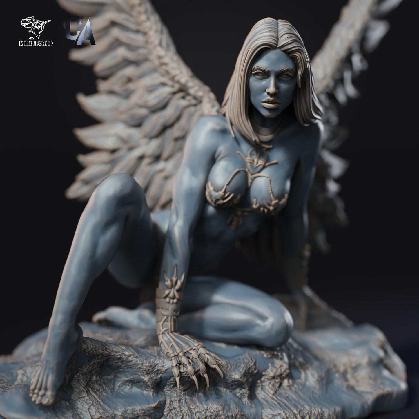 Broken Wing Boris Vallejo: Stunning Fanart 3D Printed Collectible Statue NSFW