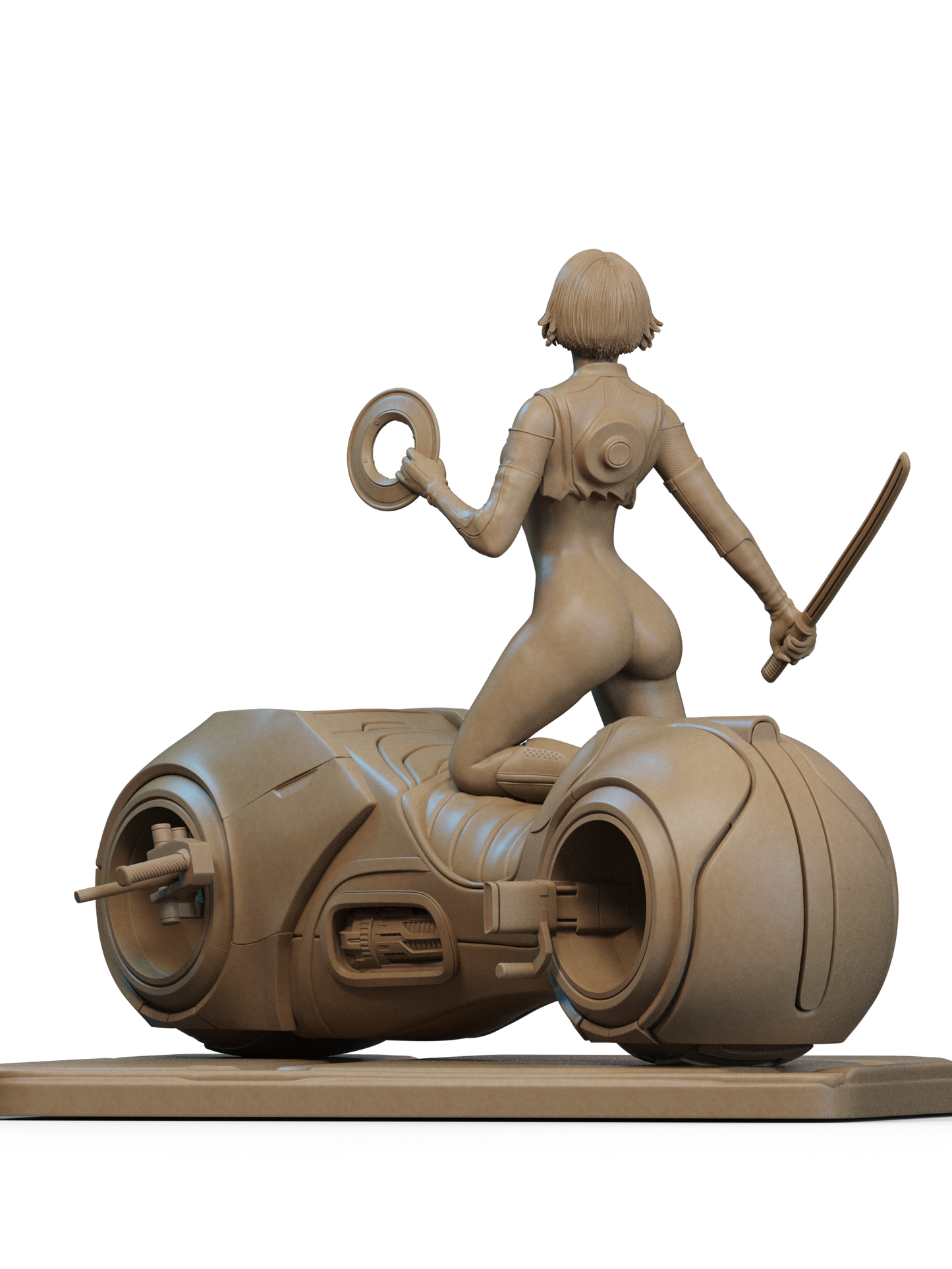 Hand-Painted Quorra Statue – Tron Legacy 3D Printed Collectible Figure, Adult Display Piece with NSFW Option