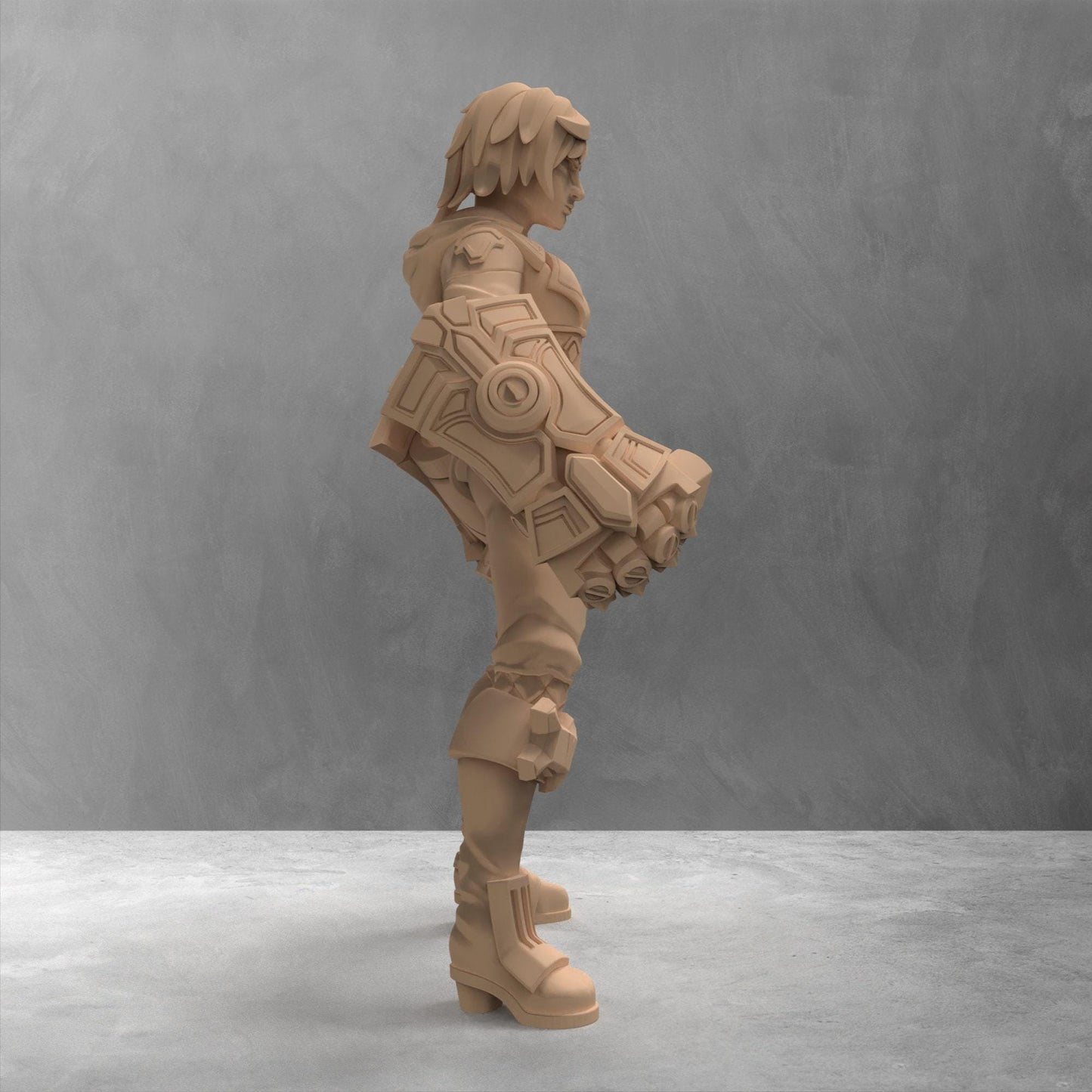Arcane Vi with Atlas Gauntlet 3d printed statue Collectible Miniature figure gift idea pin up unpainted