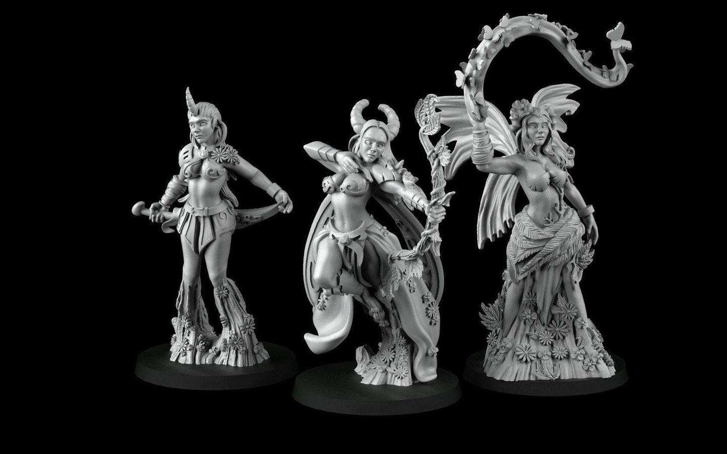 Driad 3D Print Collectible Resin Miniature dnd Pathfinder ttrpg wargames d20 rpg 28mm 32mm 35mm 54mm 75mm dungeons and dragons