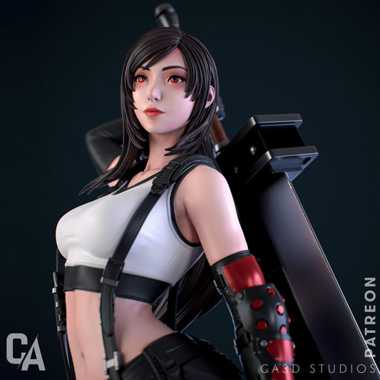 Tifa 3D Print Collectible Statue - painted Pin Up Figurine - Perfect Gift for Painters, Men & Women - NSFW