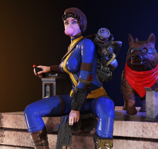 Vault Dweller (Fallout) Collectible Resin Statue – Painted or Unpainted Model Kit for Fans