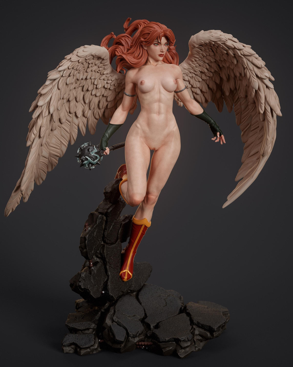 Hawkgirl NSFW 3D Printed Statue – Mature Winged Heroine Resin Collectible, Made to Order for Adult Collectors & Fans
