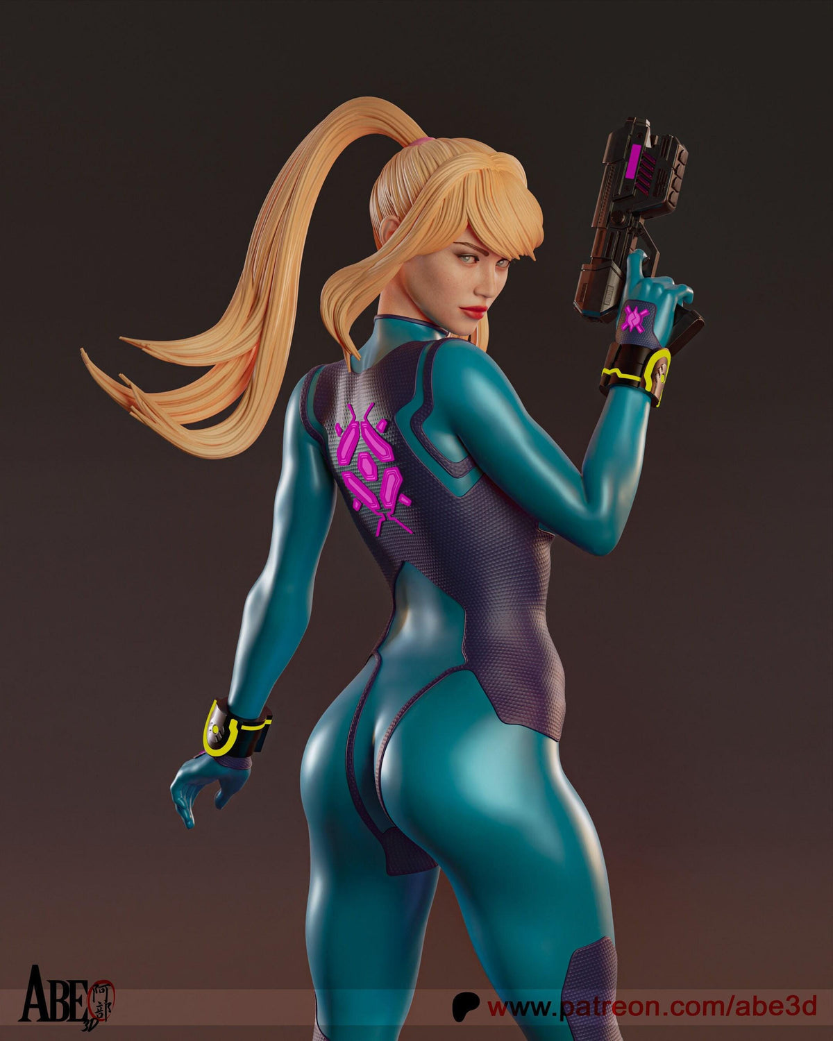 Samus NSFW 3D Printed Statue – Mature Metroid Bounty Hunter Resin Collectible, Made to Order for Adult Collectors & Fans